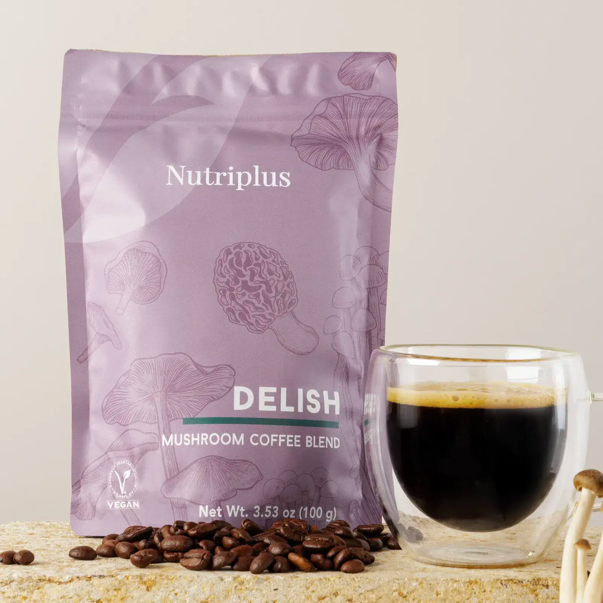 Delish Mushroom Coffee by Farmasi – official product image 4