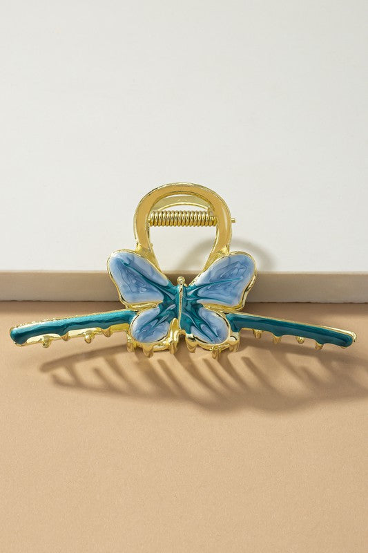 Butterfly Hair Claw Clip – Gold-Plated Alloy