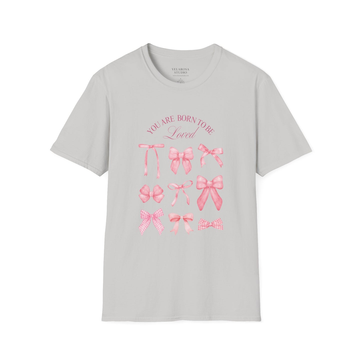 Pink Bow Aesthetic Unisex T-Shirt – You Are Born to Be Loved Tee