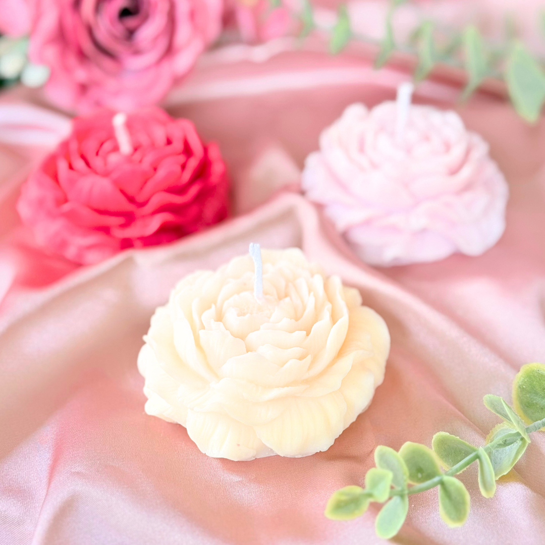 Peony Flower Candle