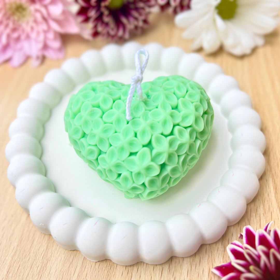 Flower Heart Candle
