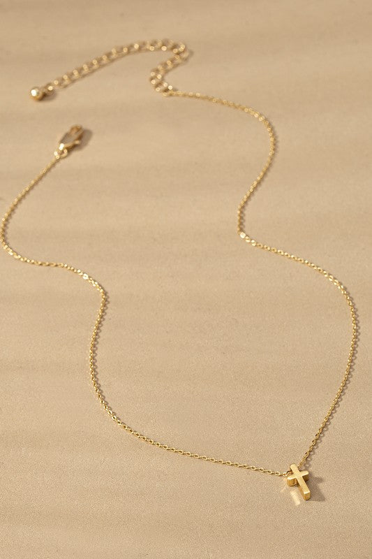 Minimalist Cross Pendant Necklace