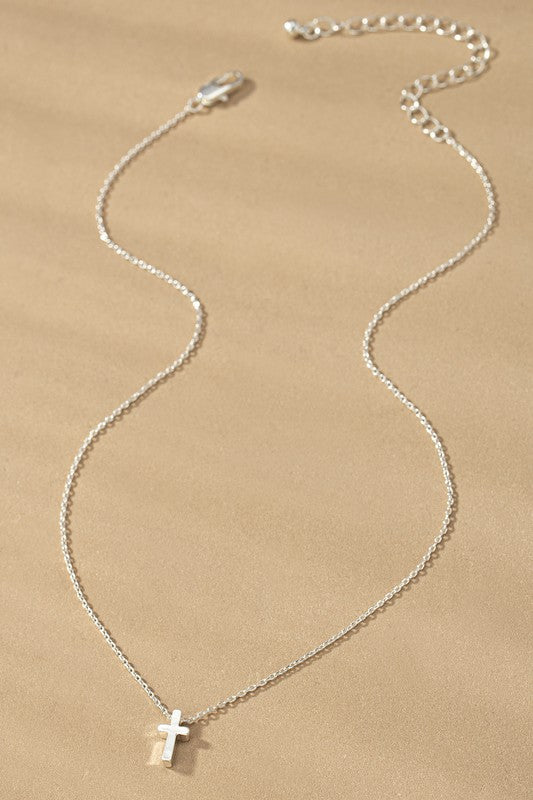 Minimalist Cross Pendant Necklace