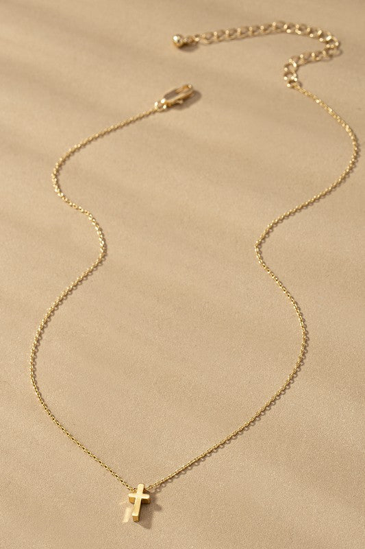 Minimalist Cross Pendant Necklace