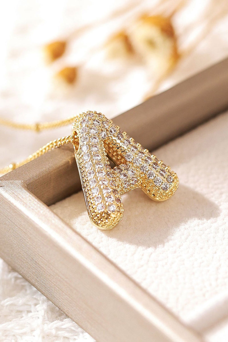 Personalized Letter Necklace - Gold Stainless Steel