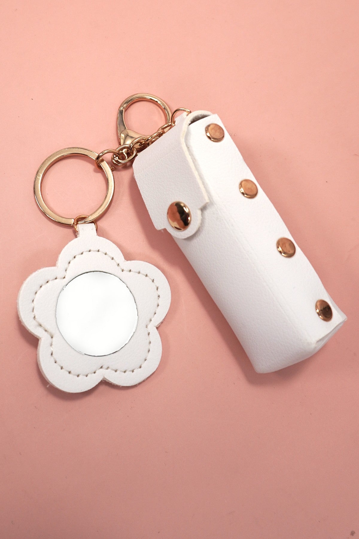 Vegan Leather Lip Bag Charm Keychains