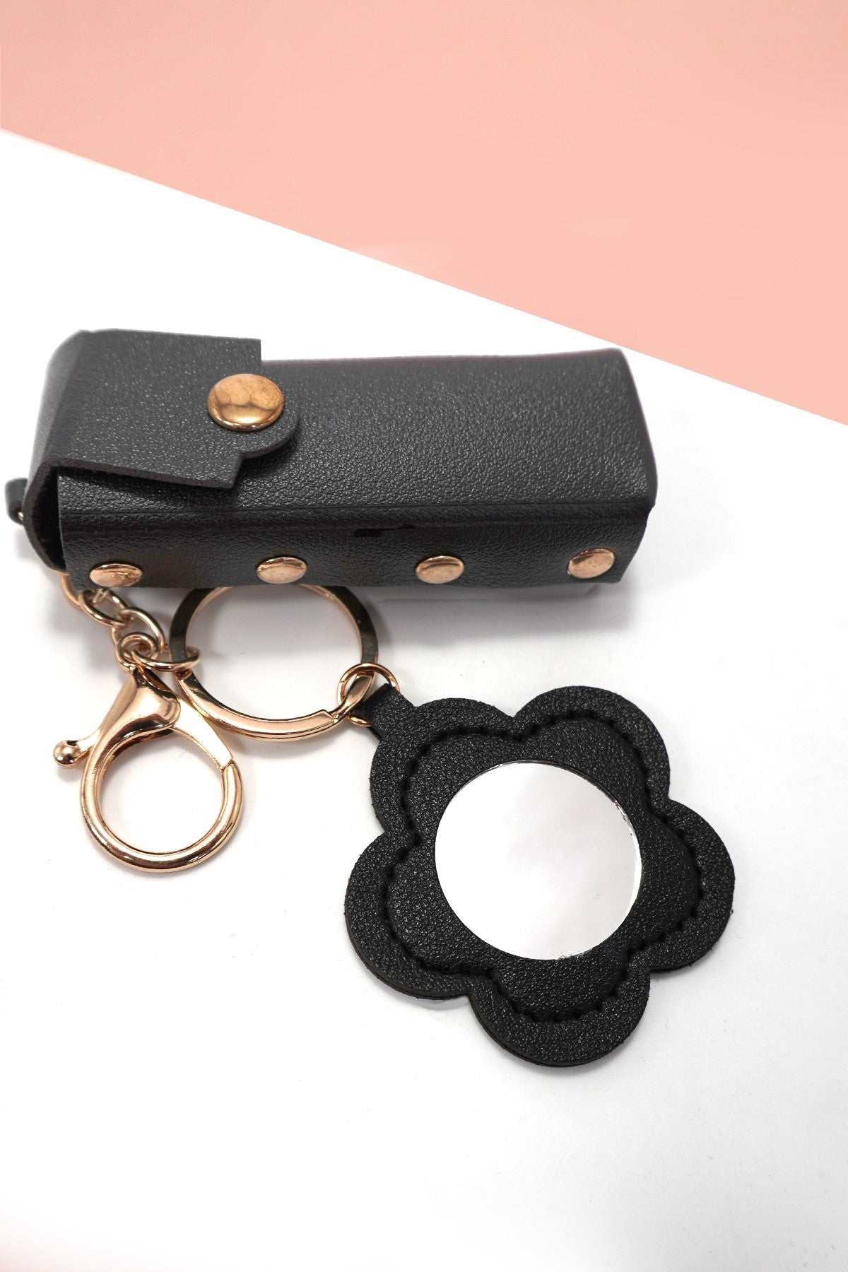 Vegan Leather Lip Bag Charm Keychains