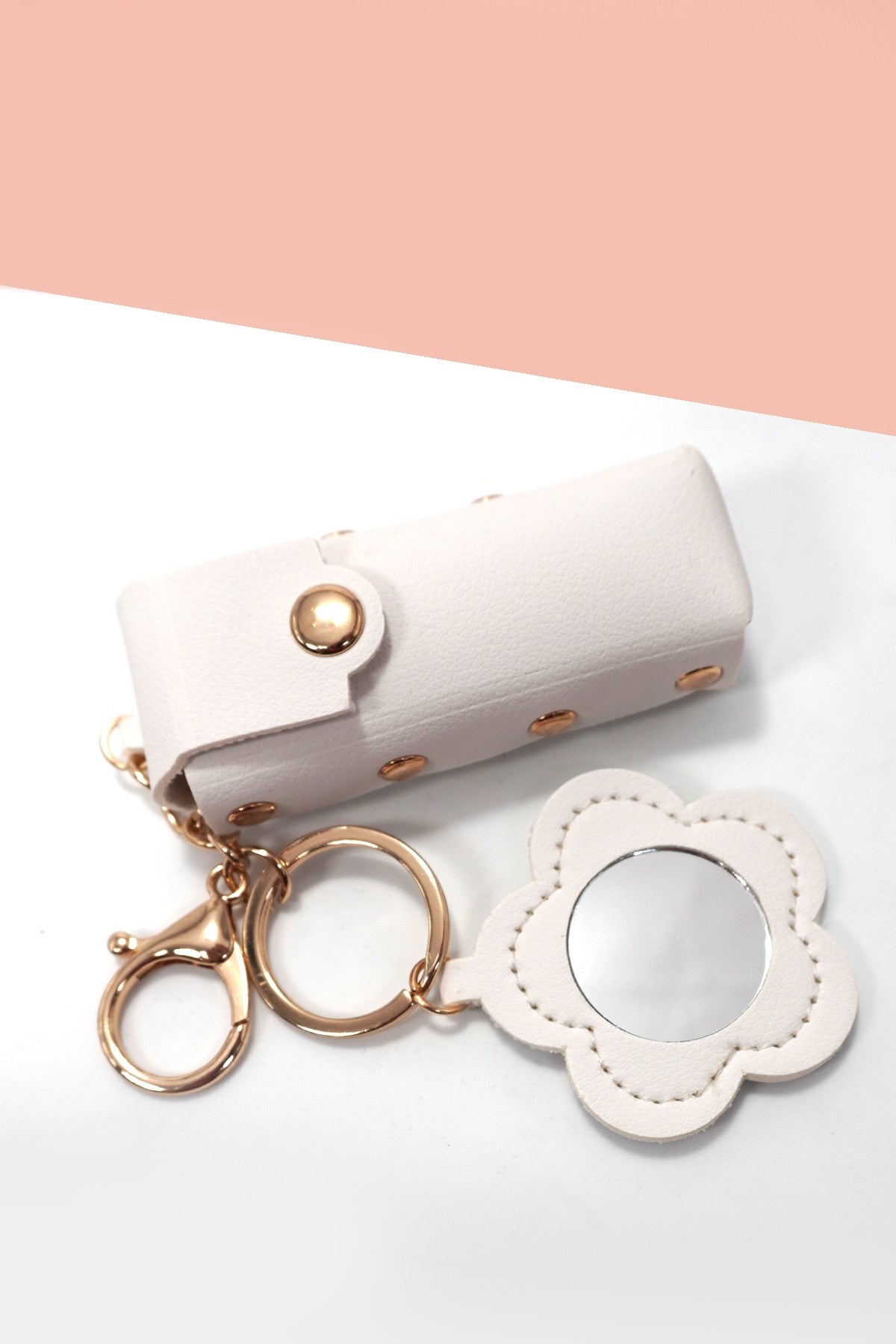 Vegan Leather Lip Bag Charm Keychains