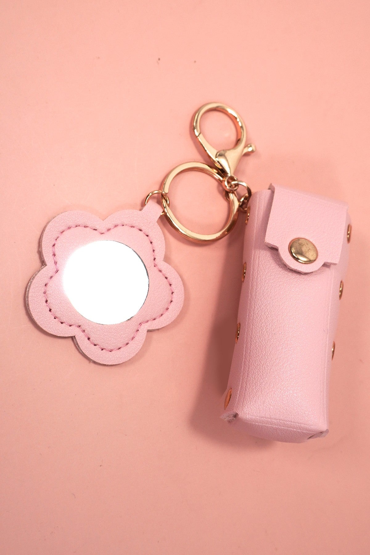 Vegan Leather Lip Bag Charm Keychains