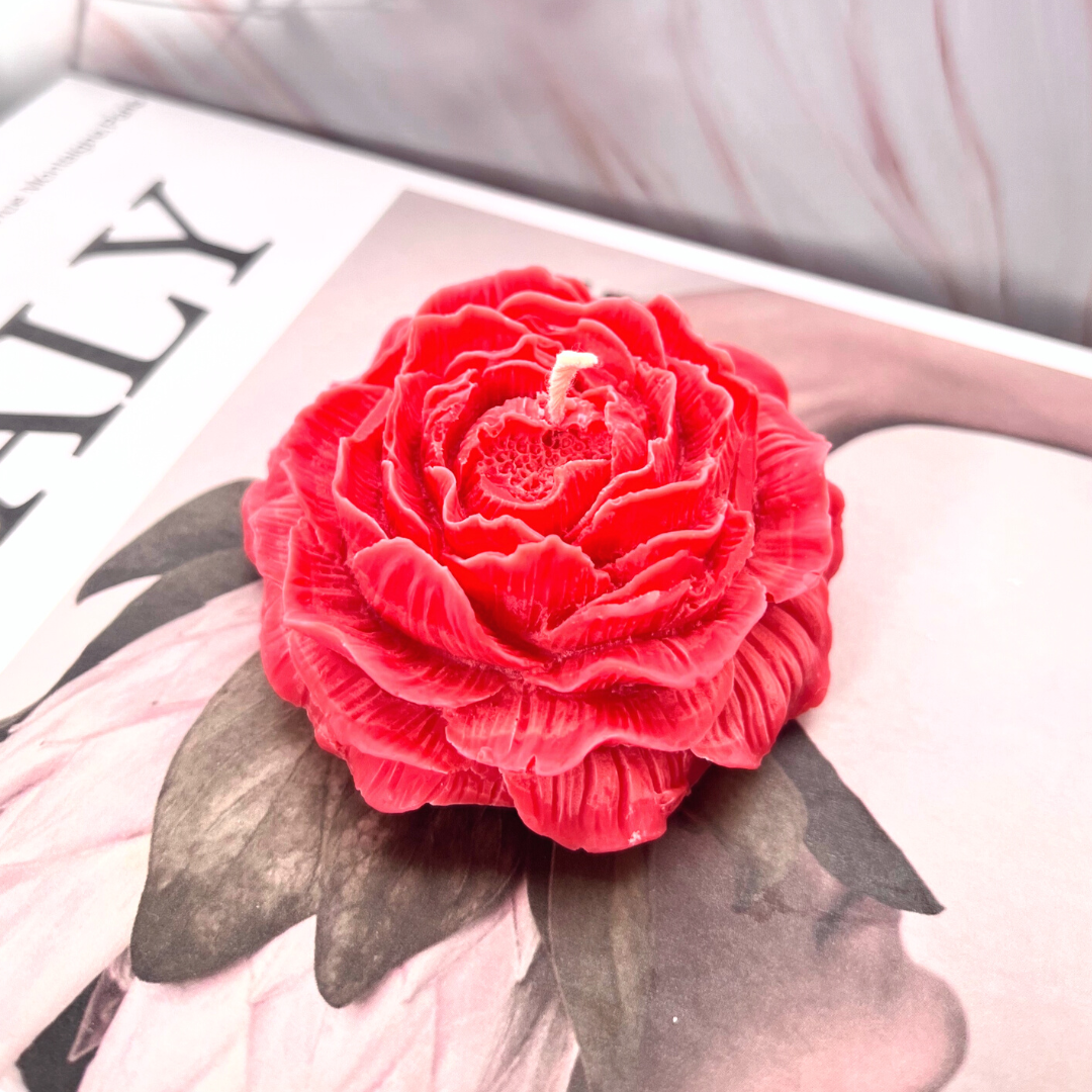Peony Flower Candle