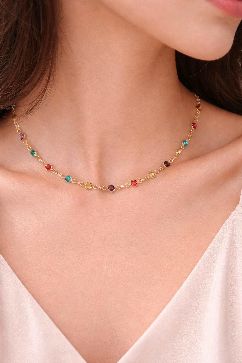 Golden Aura Multicolor Necklace