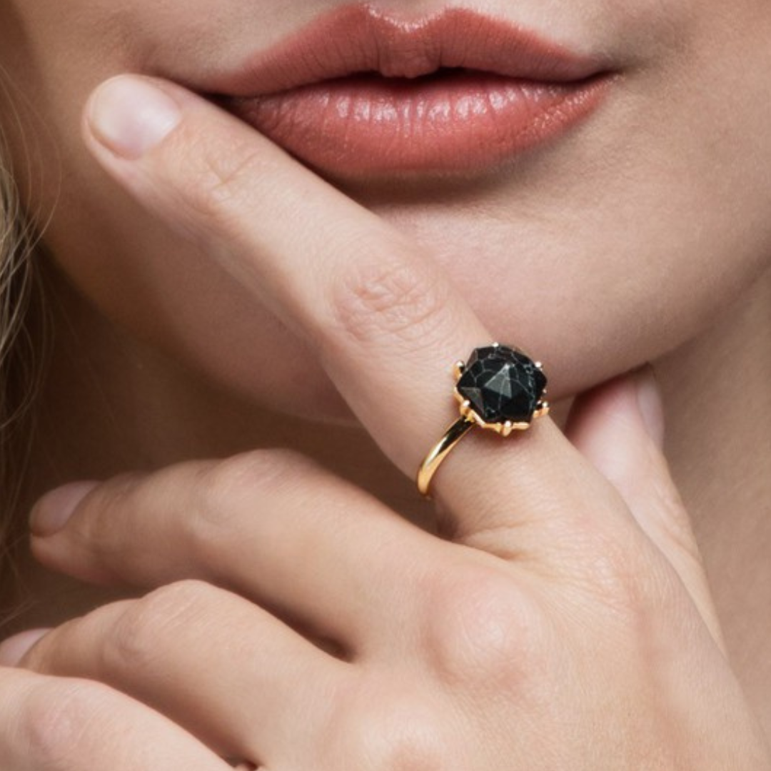 Natural Stone Adjustable Ring