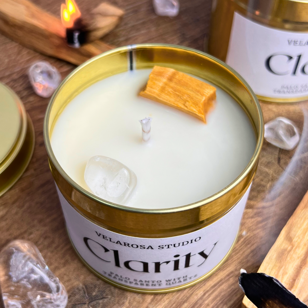 Clarity Aromatic Candle - Palo Santo and Sandalwood