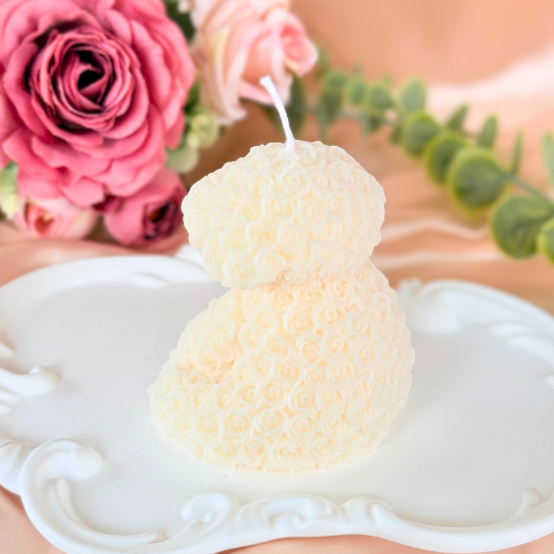 Rose Puppy Candle