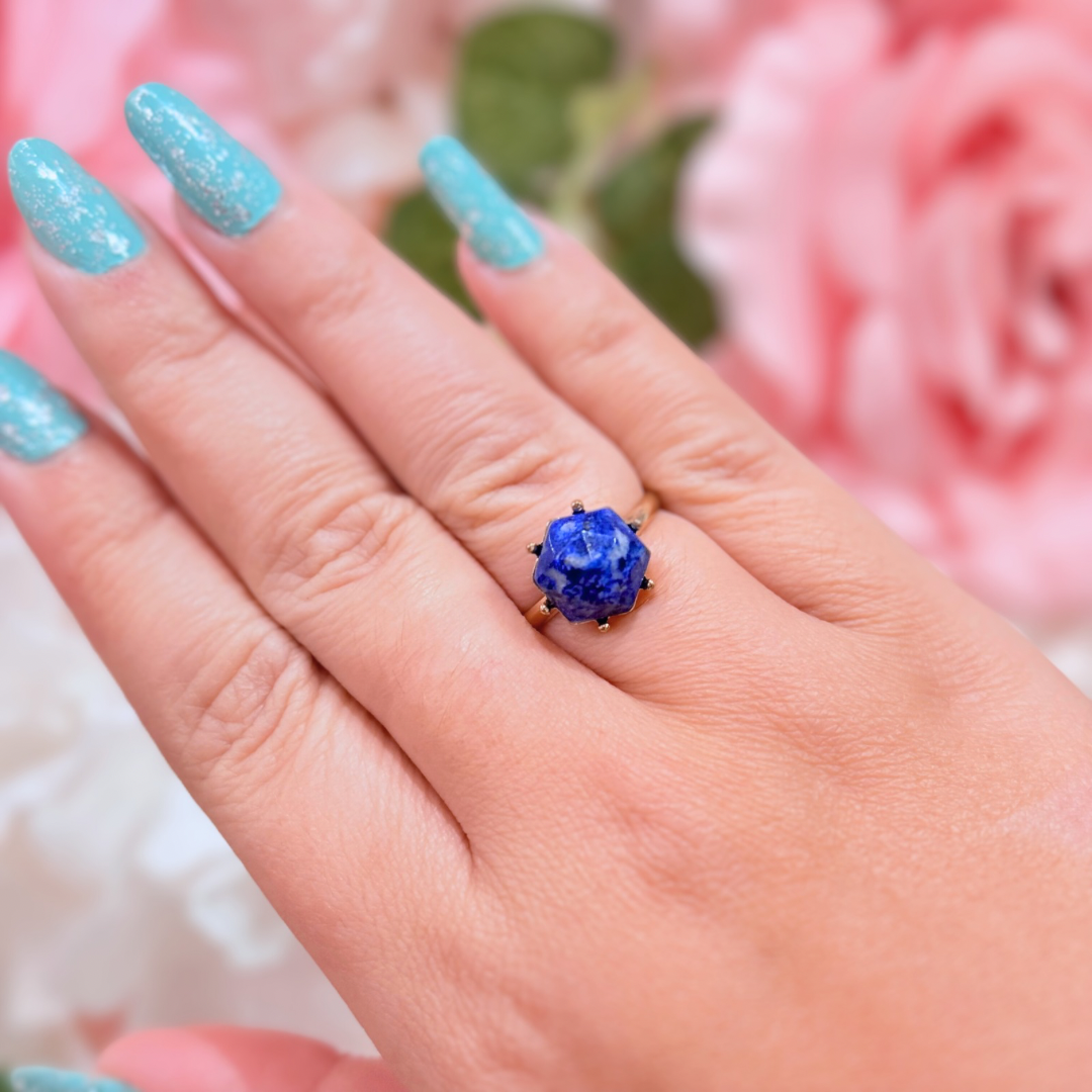 Natural Stone Adjustable Ring