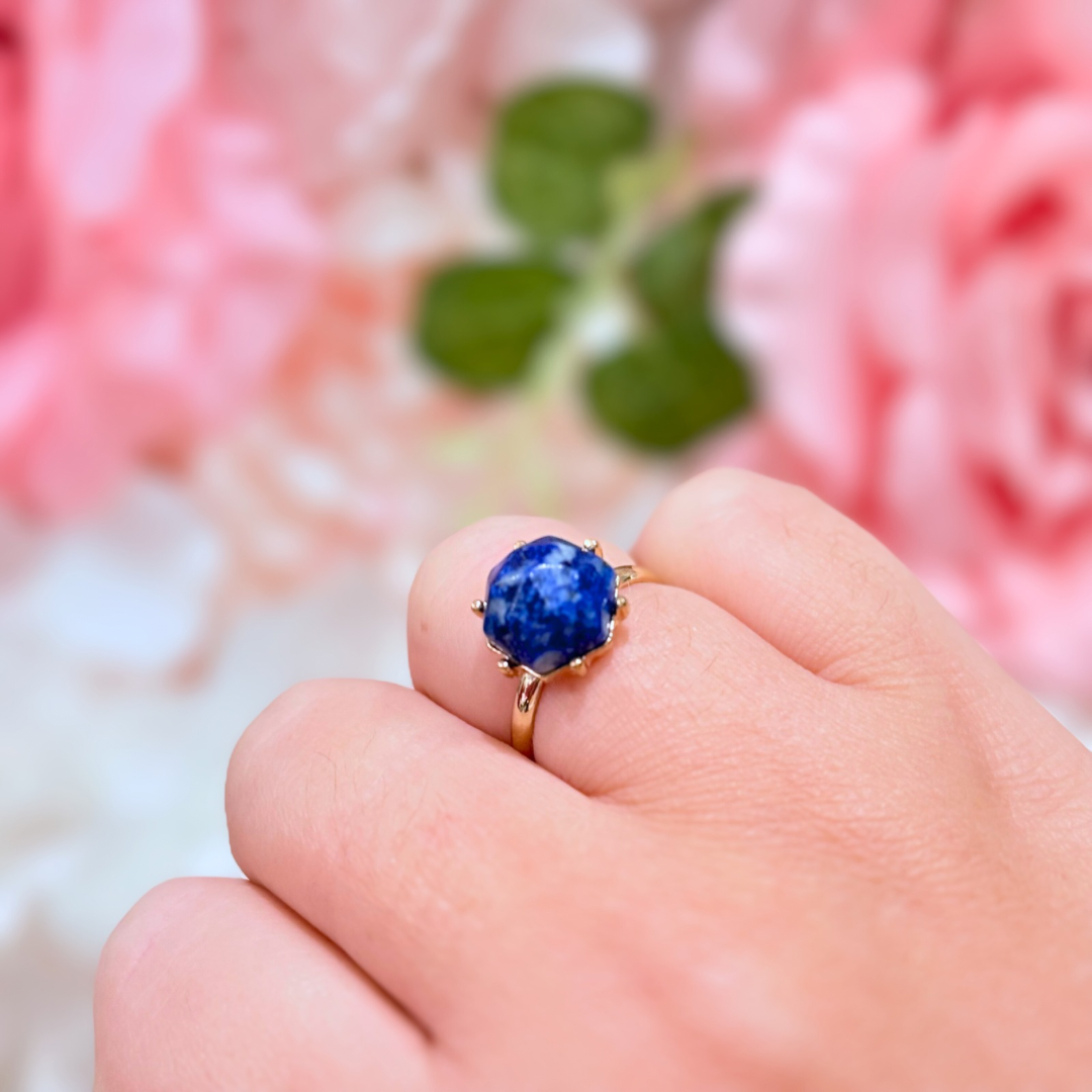 Natural Stone Adjustable Ring