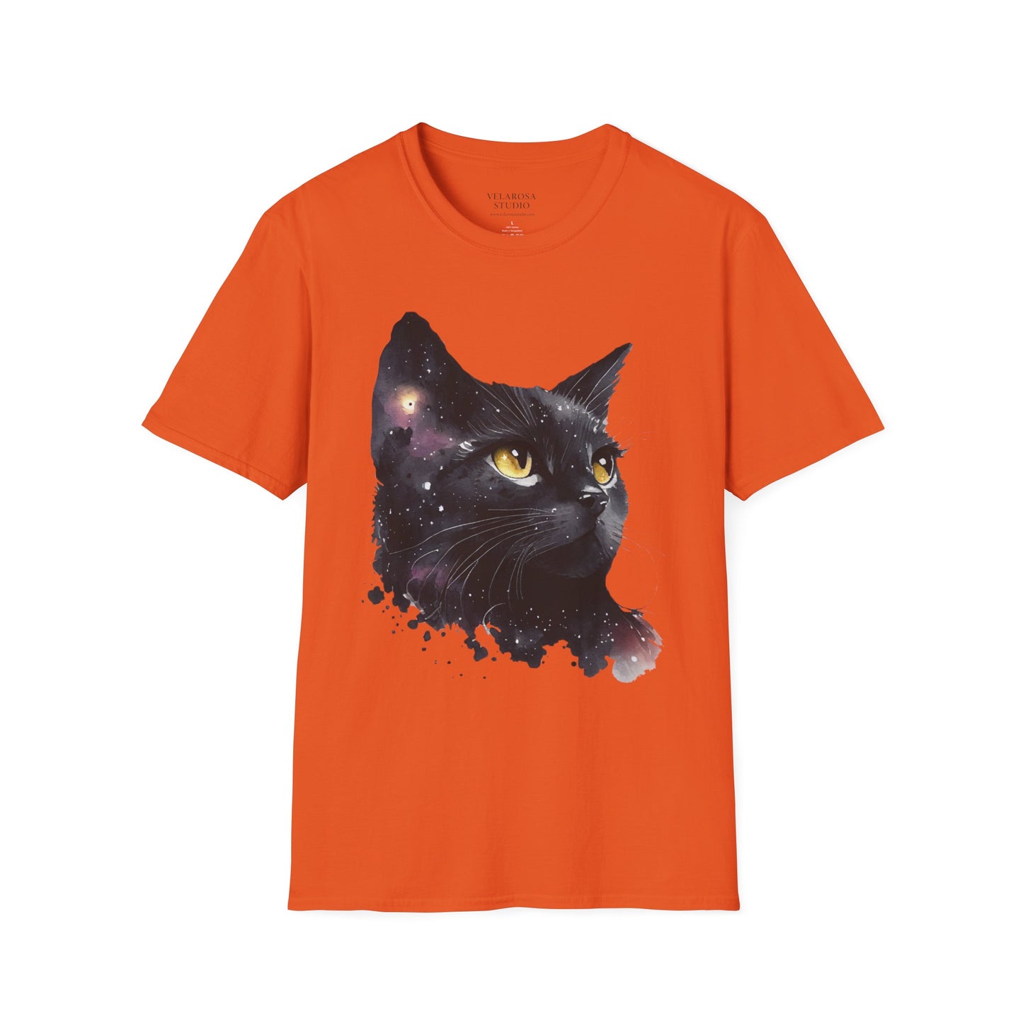 Galaxy Black Cat Unisex T-Shirt – Cosmic Cat Art Tee