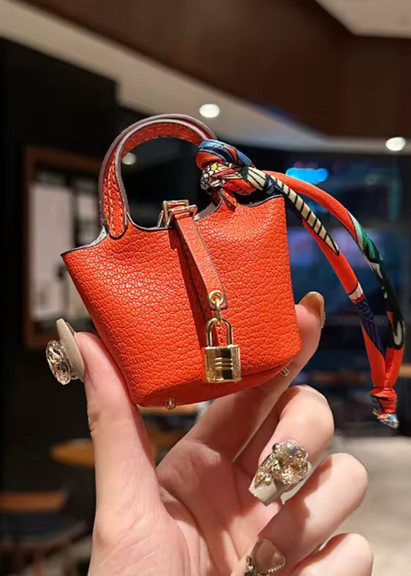 Mini Bag Keychain – Leather Charm Bag for Keys & Accessories