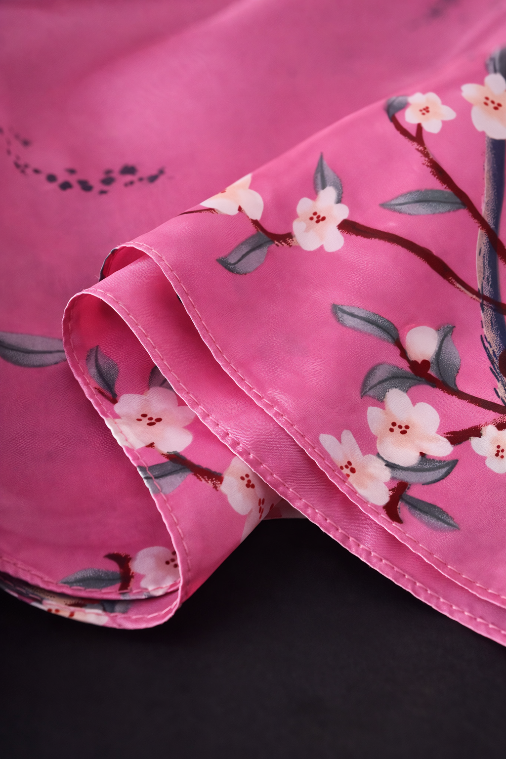 Sakura Bloom Silk Scarf