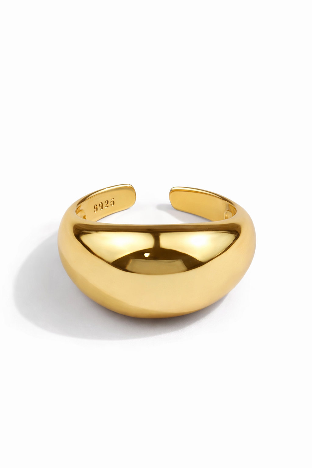 Aura Curve Adjustable Ring – 925 Sterling Silver