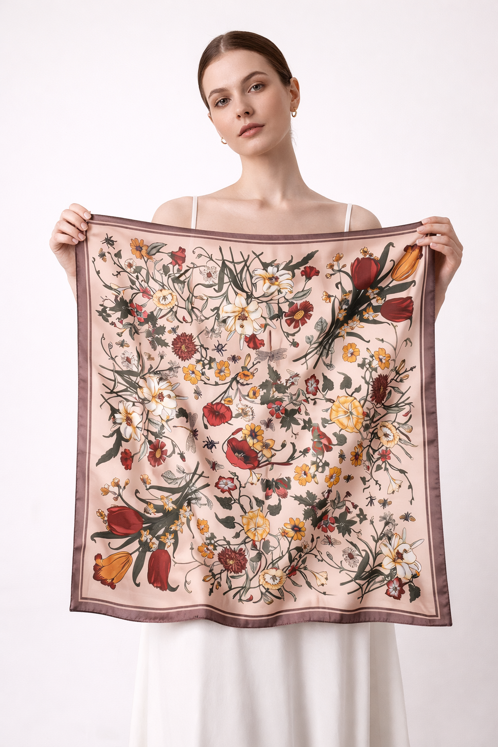 Wildflower Garden Silk Scarf
