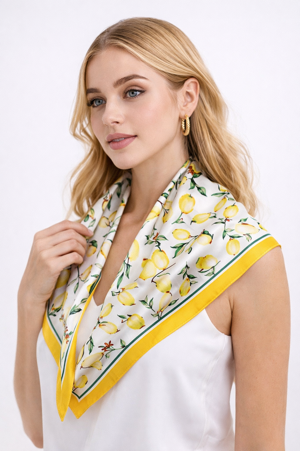 Sicilian Lemon Silk Scarf