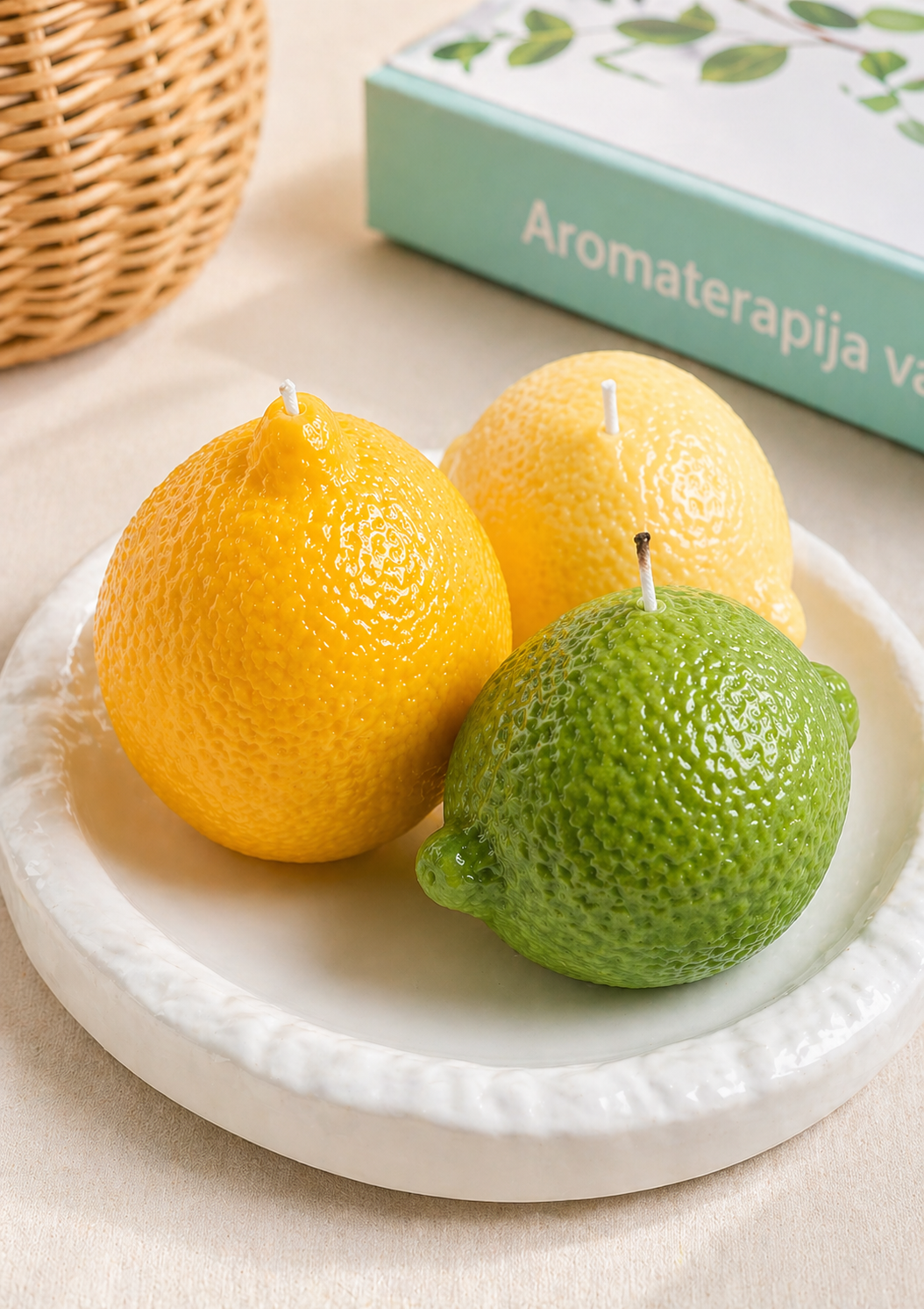 Lemon Shaped Soy Candle – Decorative Citrus Candle
