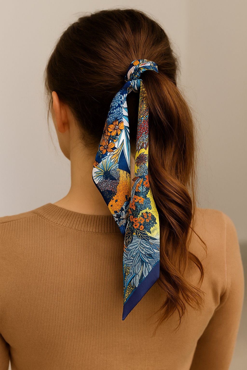 Tropical Harmony Silk Twilly Scarf