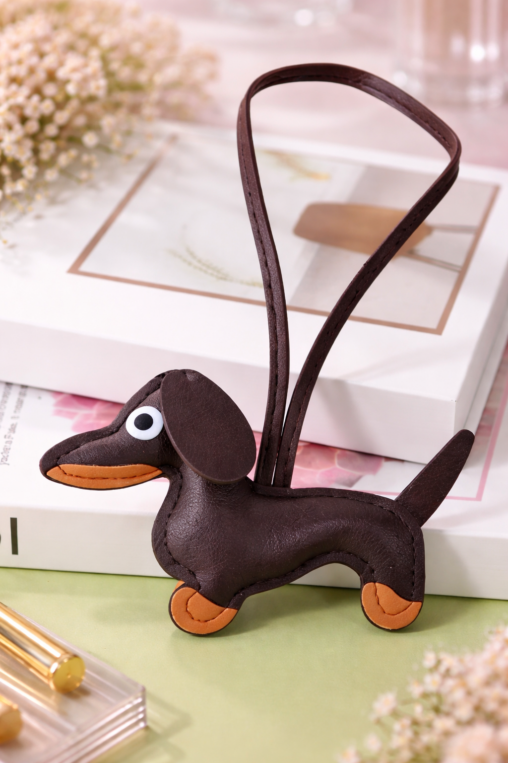 Dachshund Leather Bag Charm – Cute Dog Purse Accessory