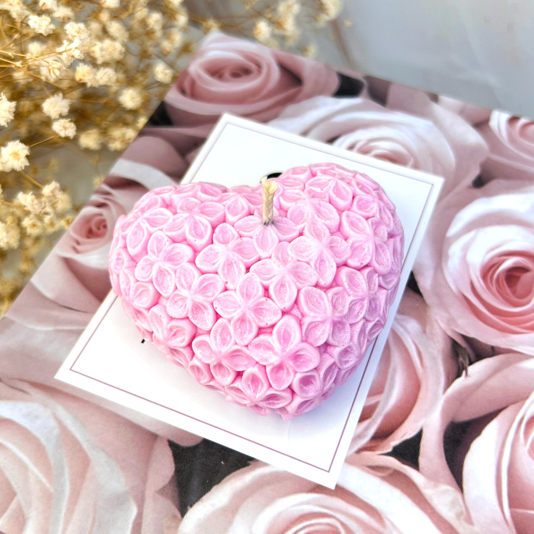 Flower Heart Candle
