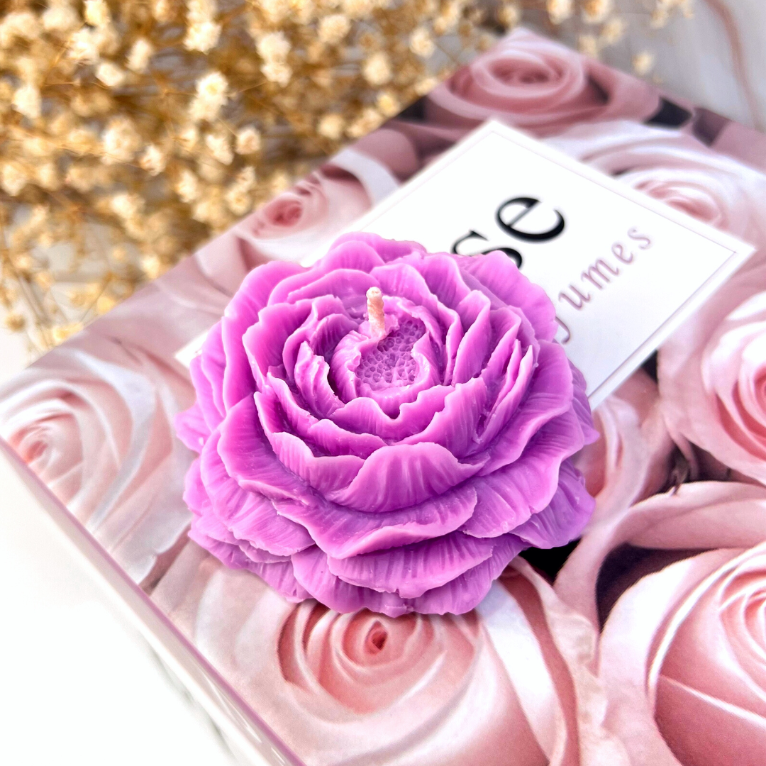 Peony Flower Candle