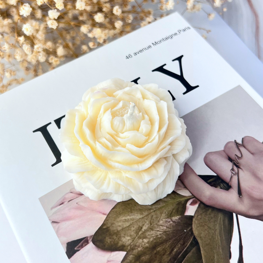 Peony Flower Candle