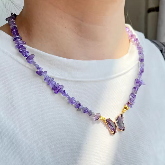 Butterfly Gemstone Necklace