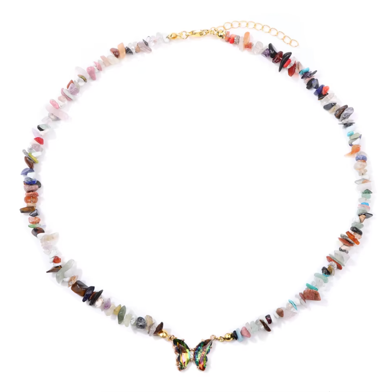 Butterfly Gemstone Necklace