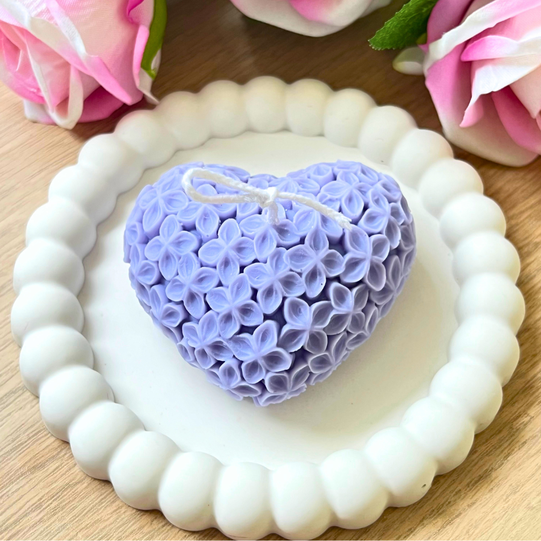Flower Heart Candle