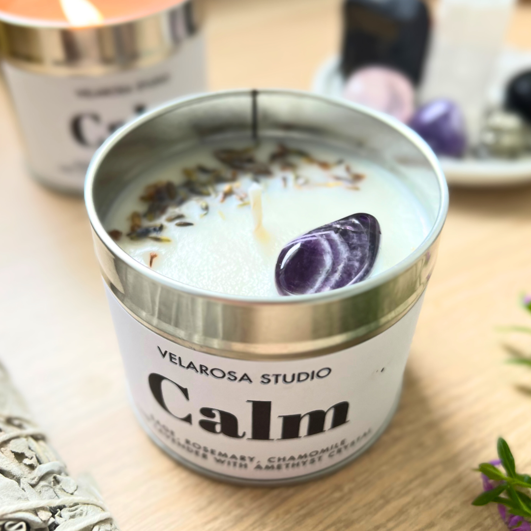 Calm Aromatic Candle- White Sage and Lavender