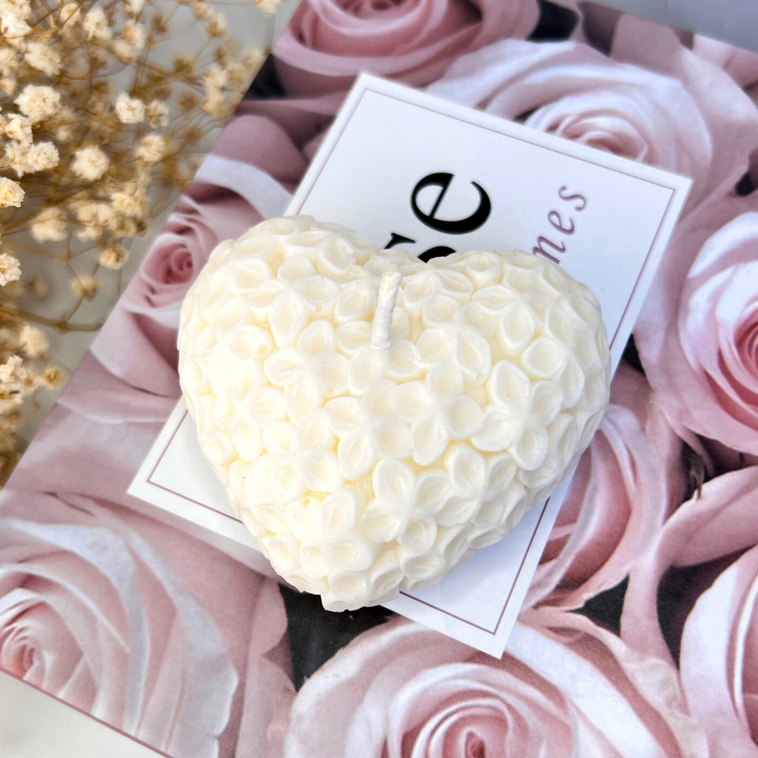 Flower Heart Candle