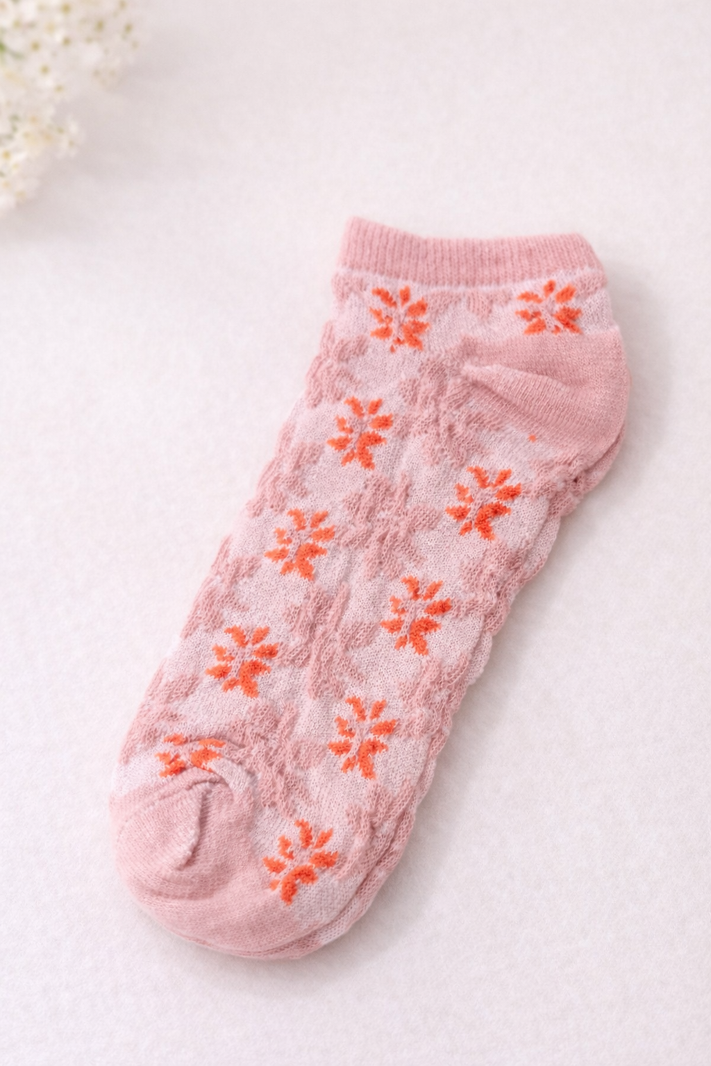 Vintage Floral Sheer Ankle Socks – 5 Styles