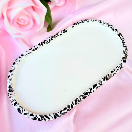 Obsidian-Edged Oval Tray