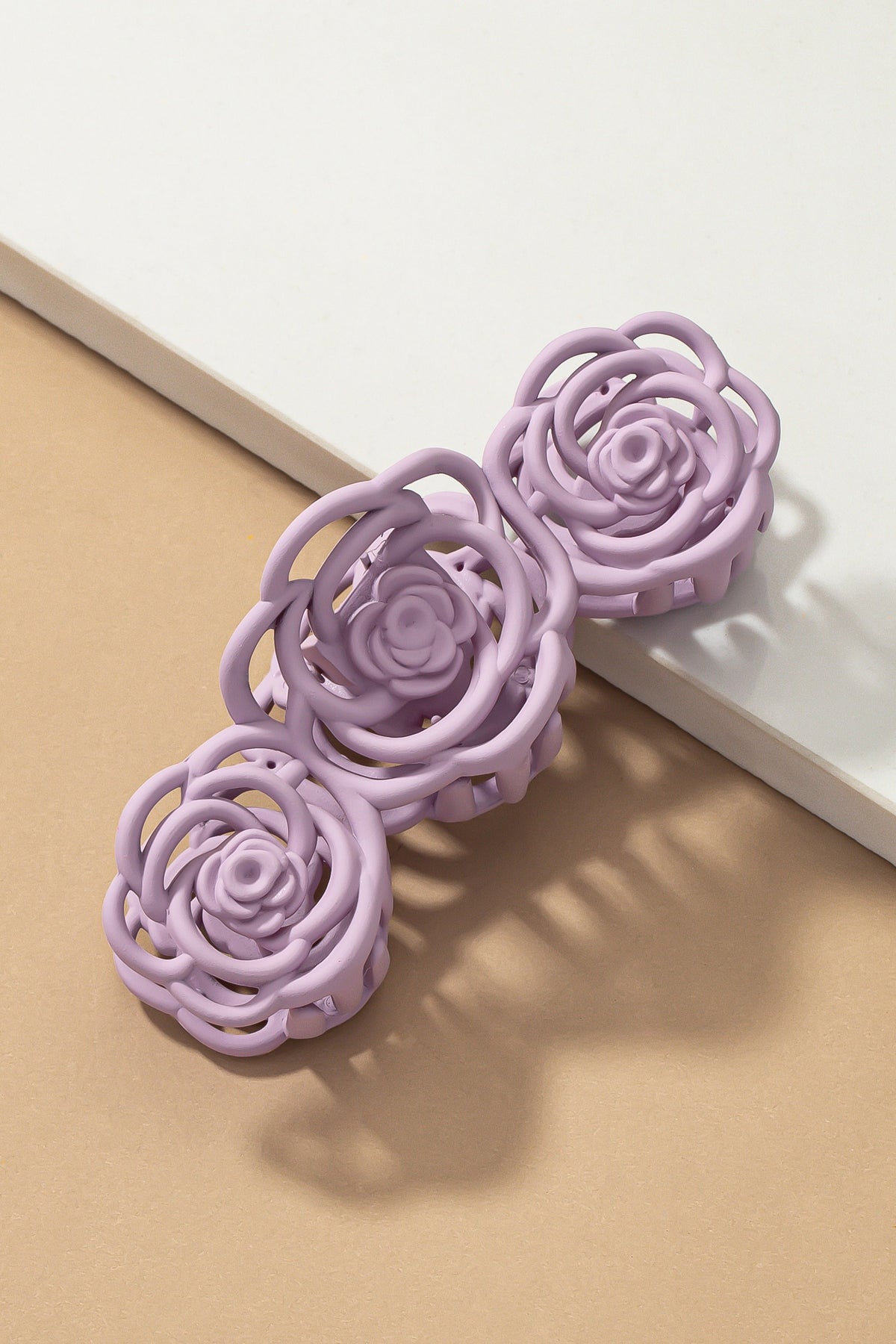 Large Cutout Rose Hair Claw Clip