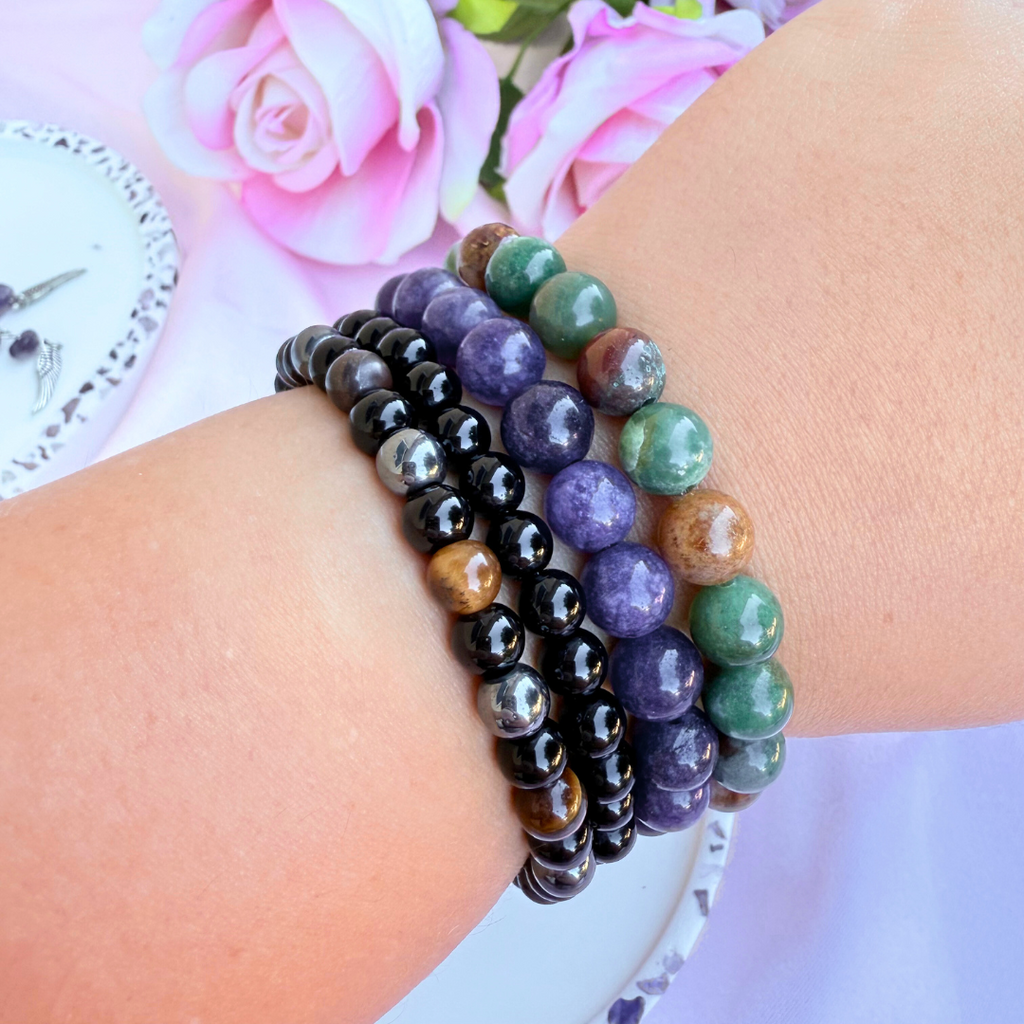 Indian Agate Beaded Bracelet