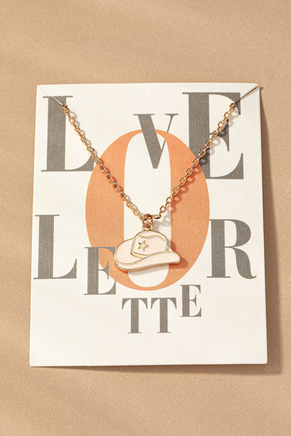 Cowboy Hat Pendant Necklace