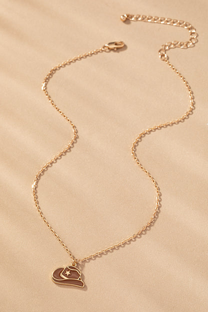 Cowboy Hat Pendant Necklace