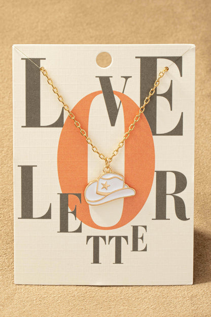 Cowboy Hat Pendant Necklace