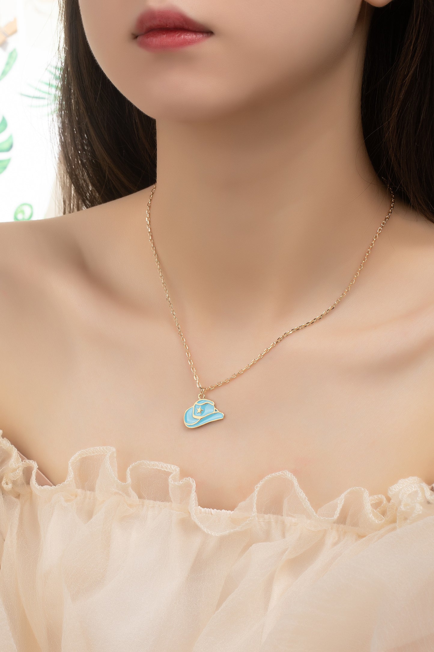 Cowboy Hat Pendant Necklace