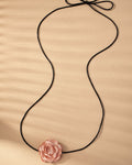 Carmelia Flower Suede Choker Necklace
