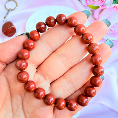 Red Jasper Bracelet - Passion, Balance, and Vital Energy