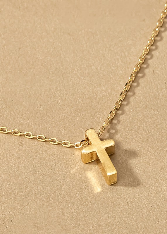 Minimalist Cross Pendant Necklace