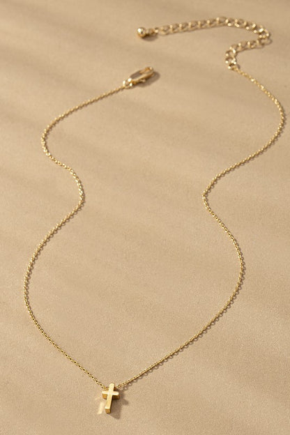 Minimalist Cross Pendant Necklace