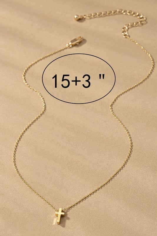 Minimalist Cross Pendant Necklace